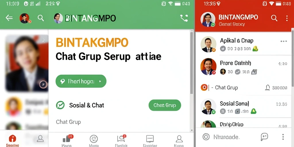 Antarmuka BINTANGMPO yang simple dan efektif untuk chat grup.