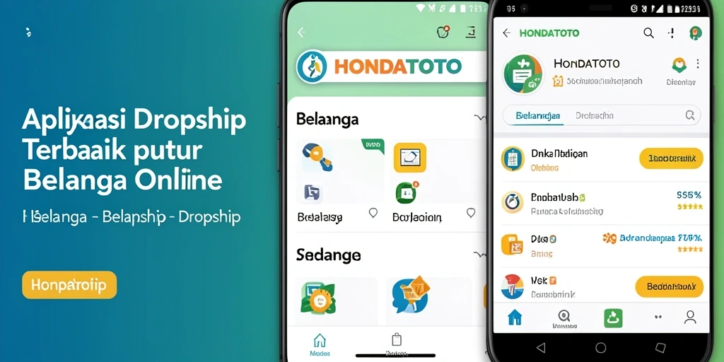 Antarmuka HONDATOTO yang user-friendly untuk pengalaman Dropship.