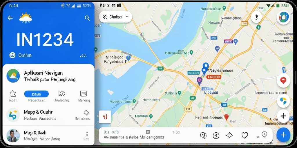 Antarmuka aplikasi IN1234 yang user-friendly untuk navigasi motor.