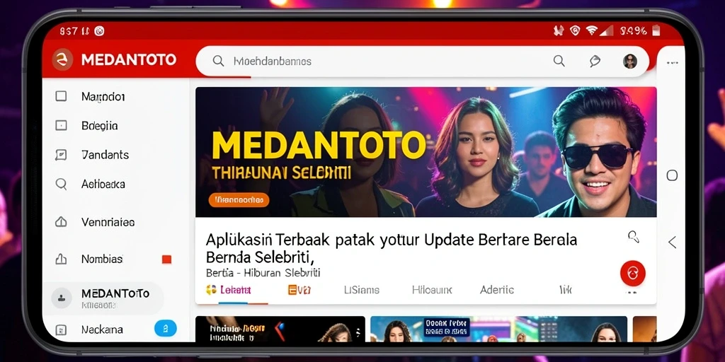 Tampilan antarmuka aplikasi MEDANTOTO yang menawan dan informatif.