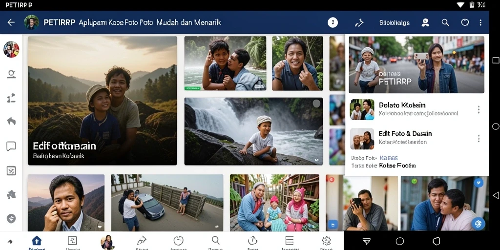 Tampilan aplikasi Kolase Foto yang intuitif dan menarik.